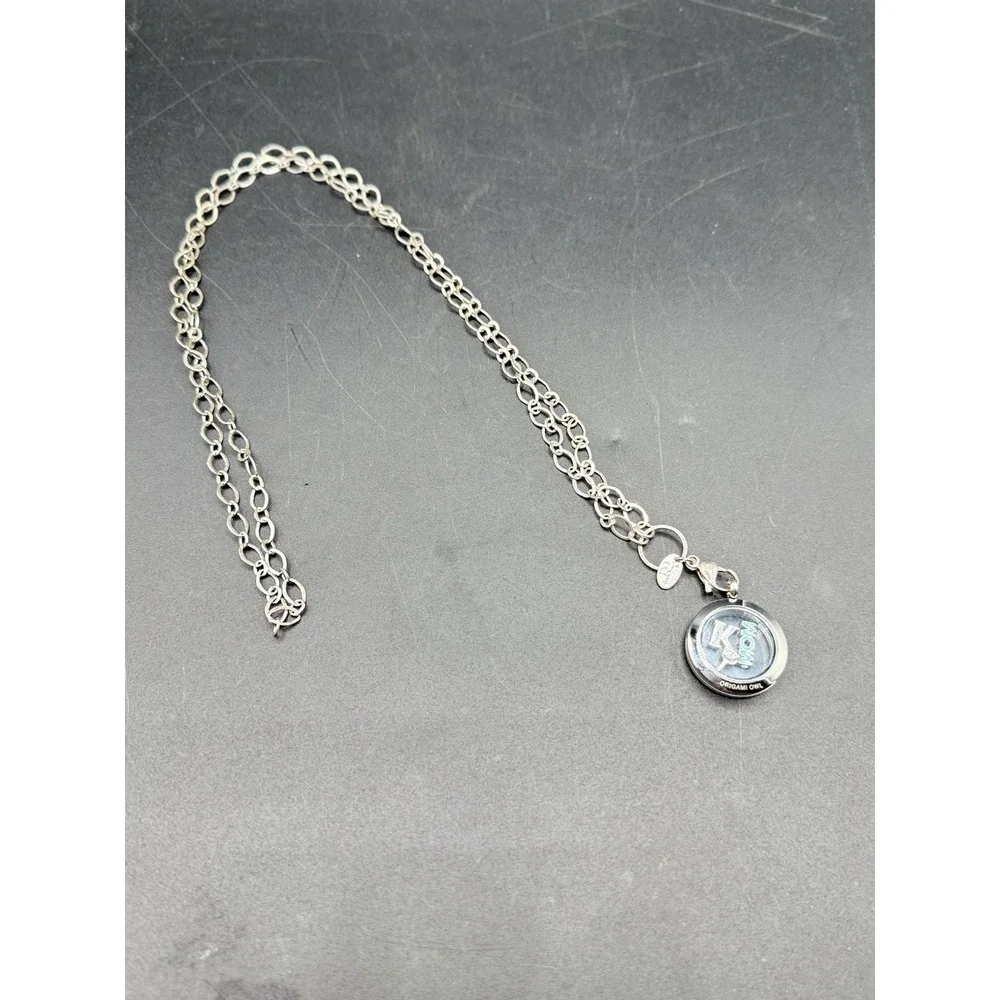 Origami Owl Floating Living Locket Necklace Silver Mom Letter K Wine Glass 15